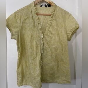 4/$20! Women's Yellow Ruffled Top